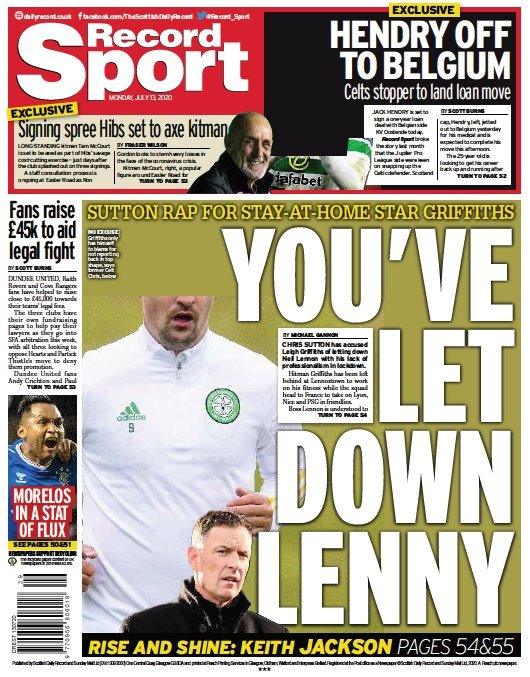 Daily Record back page