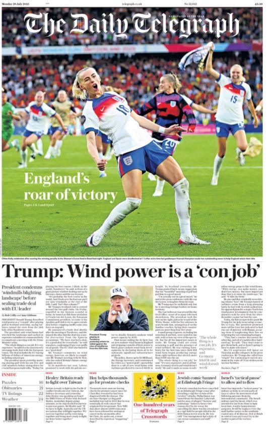 Telegraph back page