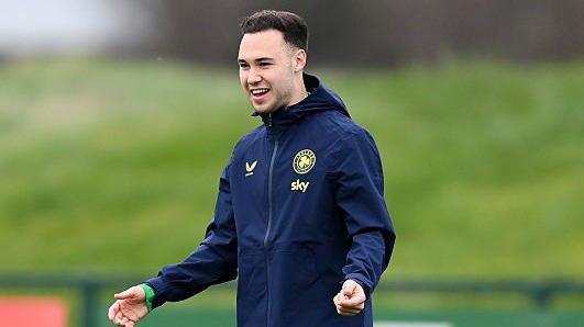 Harvey Vale at Republic of Ireland training
