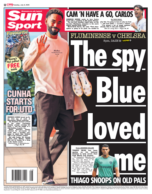 The Sun back page