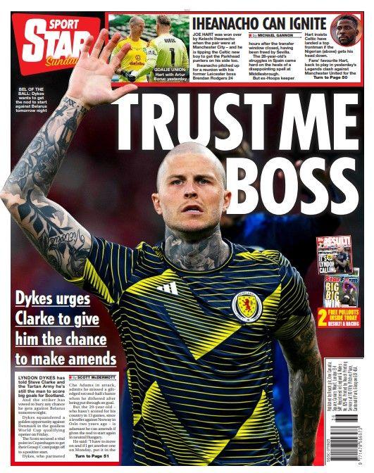 The back page of the Scottish Daily Express on 070925