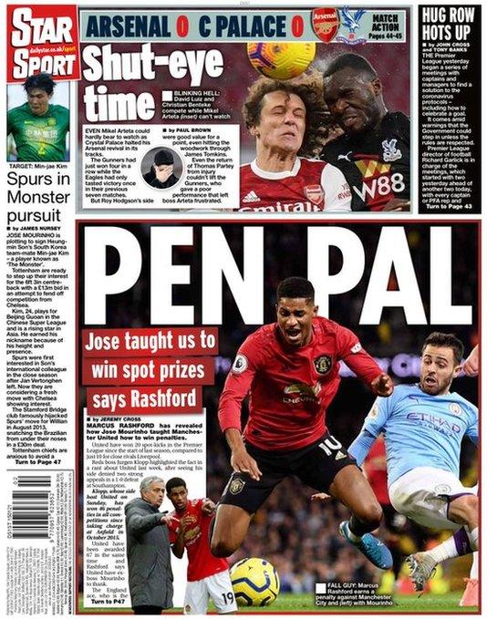 The back page of the Daily Star