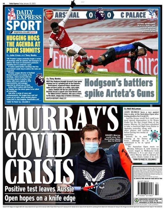 The back page of the Daily Express