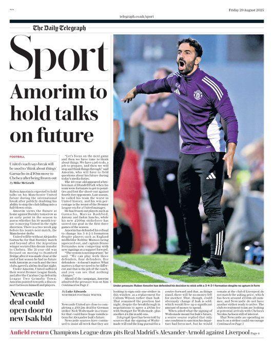 Telegraph back page