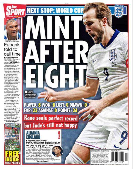 The Star back page