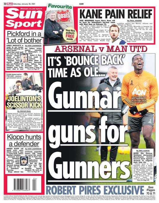 The back page of the Sun