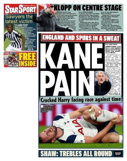 The back page of the Daily Star