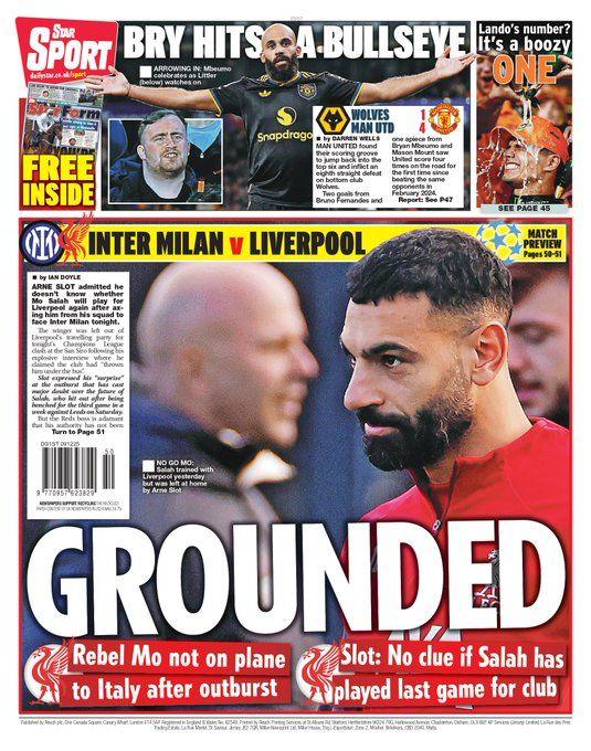 The Star back page