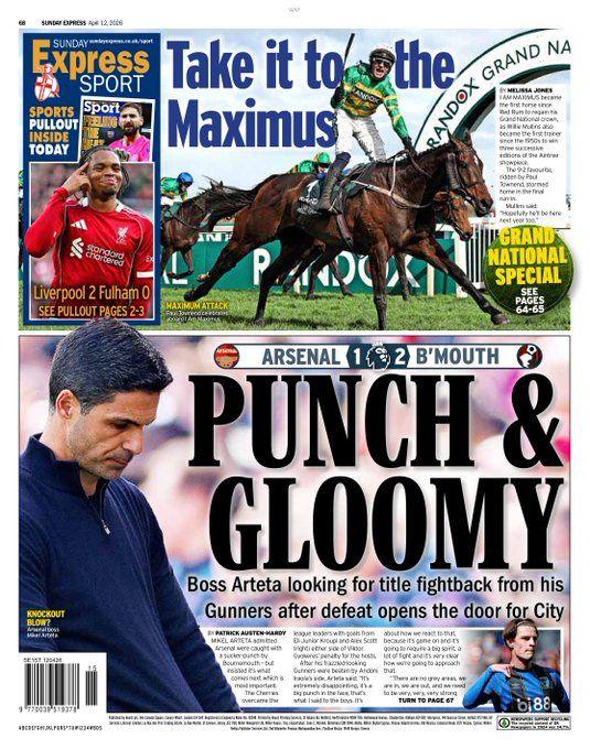 Sunday Express back page