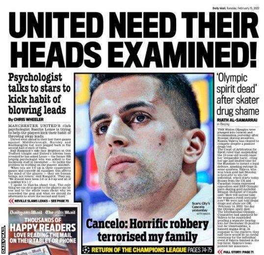 Tuesday's Daily Mail