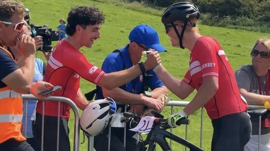 Jersey's cyclists celebrate winning gold