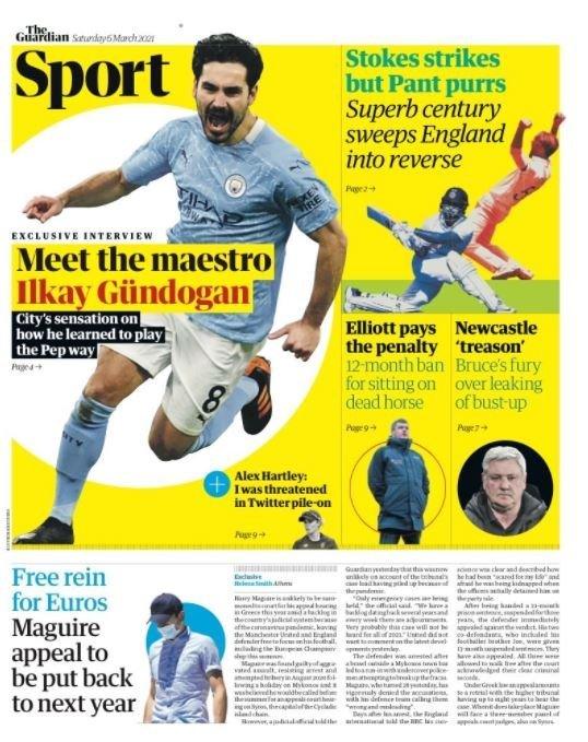 Back page of the Guardian