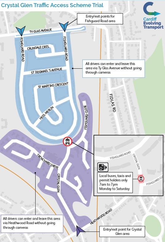 A map of the proposed permit gate area