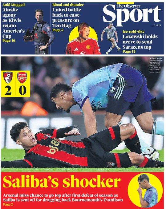 The back page of The Observer