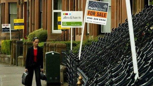 For sale signs in Glasgow