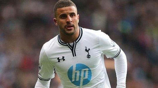 England international Kyle Walker in action for Tottenham Hotspur