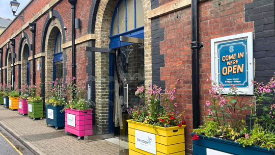 The outside of the Pannier Market in Barnstaple