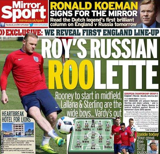 Daily Mirror backpage