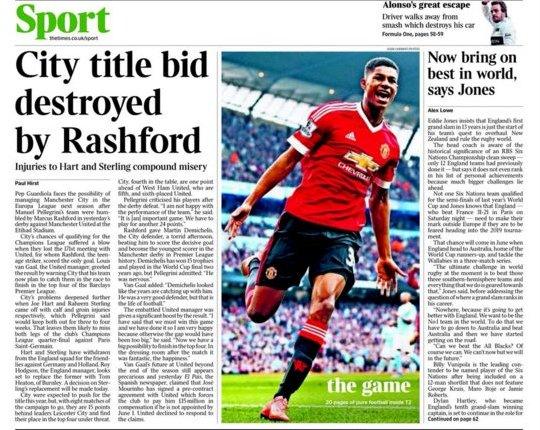 The Times back page