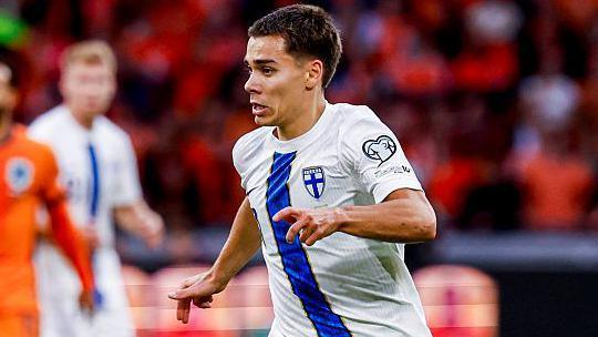 Leo Walta in action for Finland 