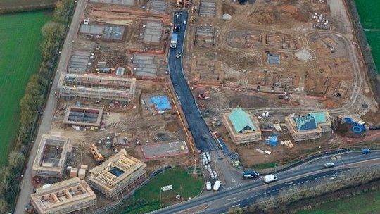 Construction work at NW Bicester site