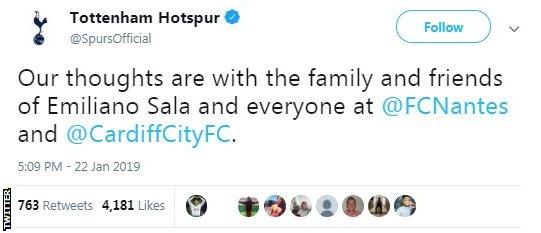 Tottenham twitter