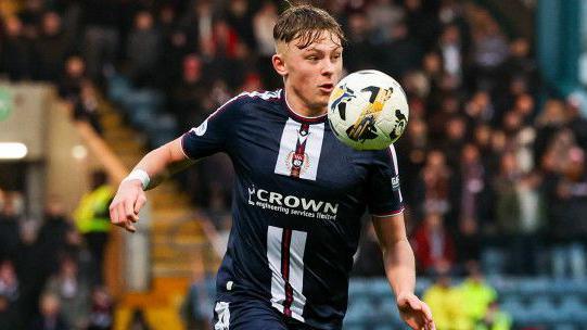 Dundee’s Luke Graham looks dejected at full time of a William Hill Premiership match between Dundee and Heart of Midlothian at Dens Park, on January 11, 2026