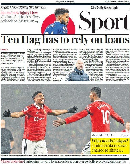 The Daily Telegraph sports section