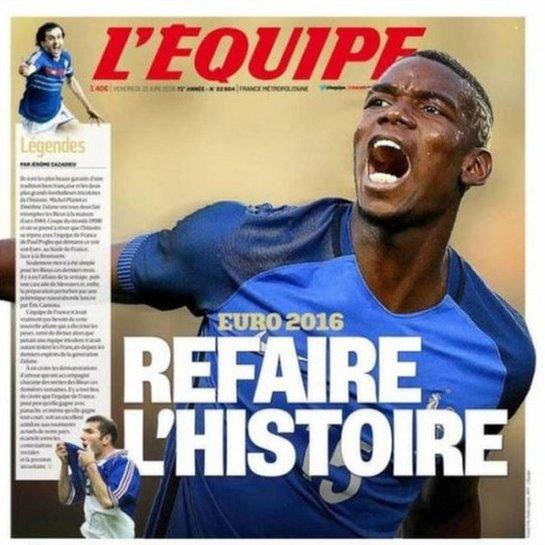 L'Equipe Front Page