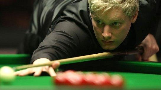 Neil Robertson in action against Mark Allen