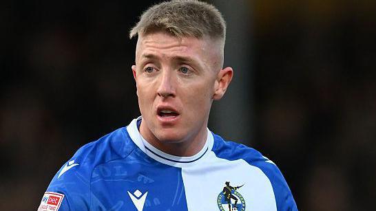 Joel Senior in action for Bristol Rovers against Cambridge United in February.