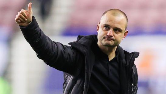 Shaun Maloney, manager of Wigan Athletic, during the Emirates FA Cup third-round match with Manchester United