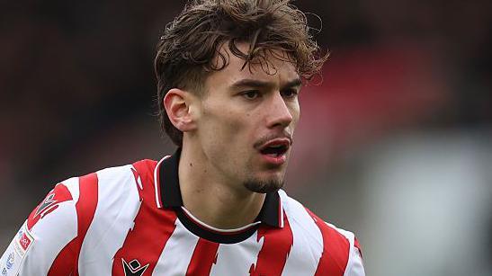 Stoke City striker Milan Smit in action 