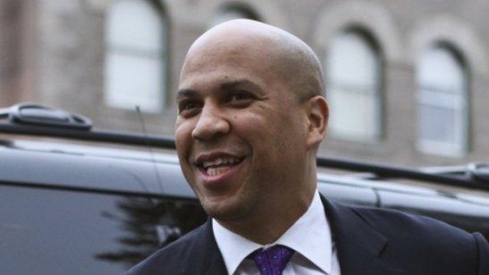 Cory Booker in Newark 16 October 2013