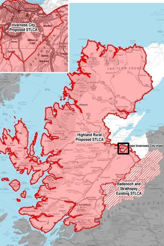 Mapa a' sealltainn nan sgìrean anns an deadh smachd a chur air màl ghoirid