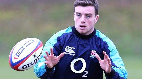 George Ford in England training at Pennyhill Park