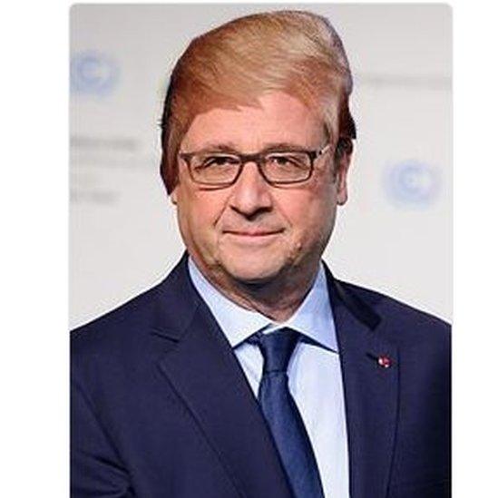 Pic of Hollande with blonde hair