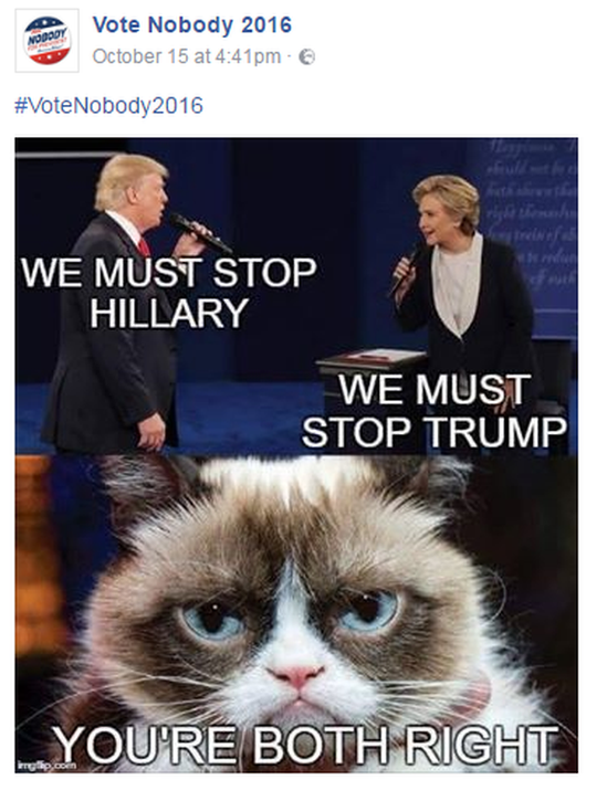 We must stop Hillary ... we must stop Trump ... you're both right