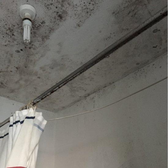 Mouldy bathroom ceiling