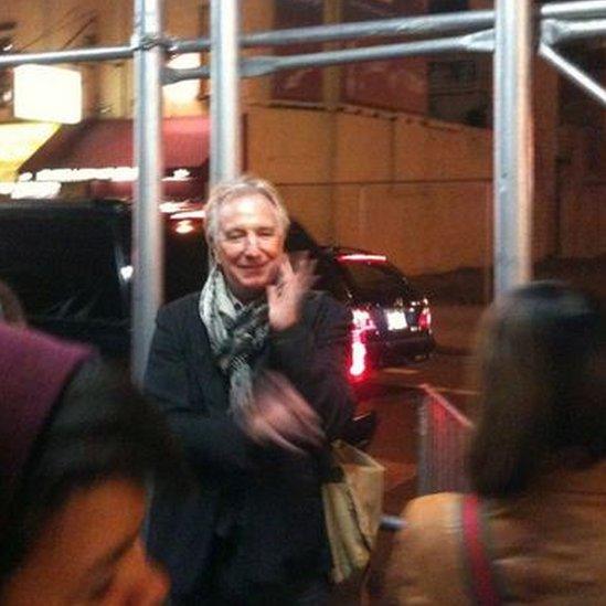 Picture of Alan Rickman taken in New York in December 2011