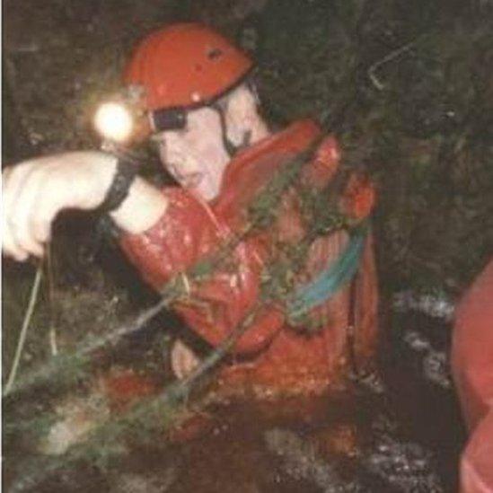 Andy Sewell caving in Northern Ireland