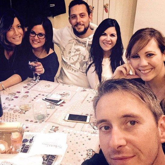 Picture of Richard and his wife with their Italian friends