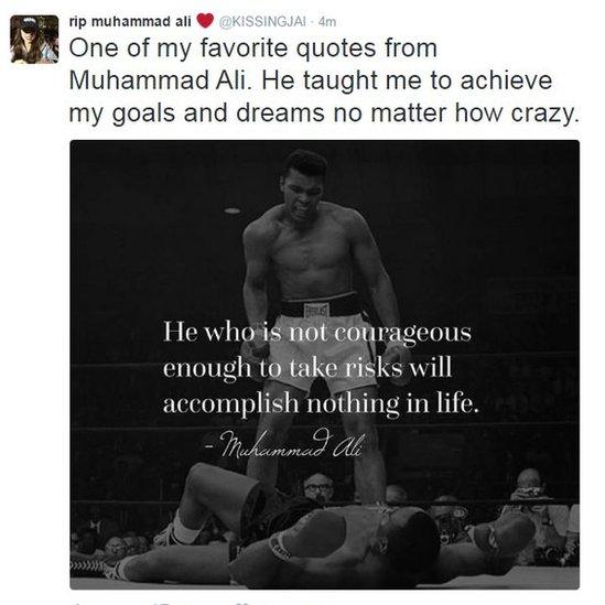 One of my favourite quotes from Muhammed Ali. He taught me to achieve my goals and dreams no matter how crazy