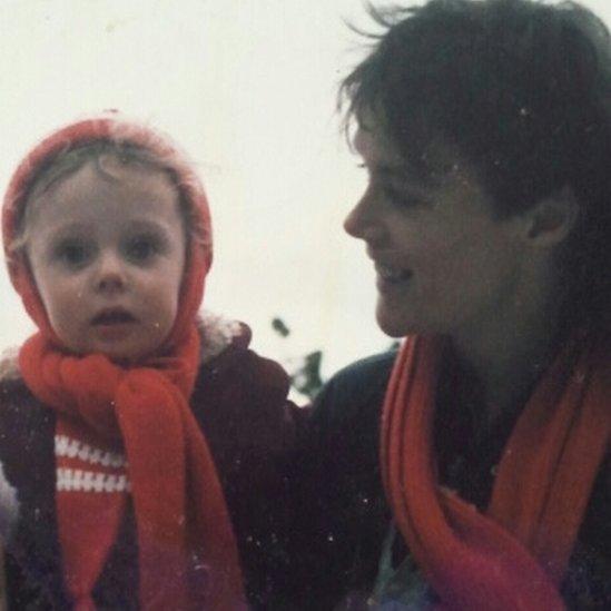 Ella with her mother Tish