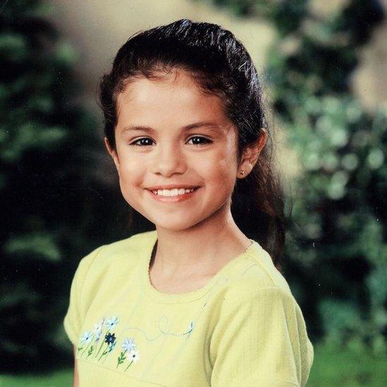 Selena as a child in image taken from Instagram