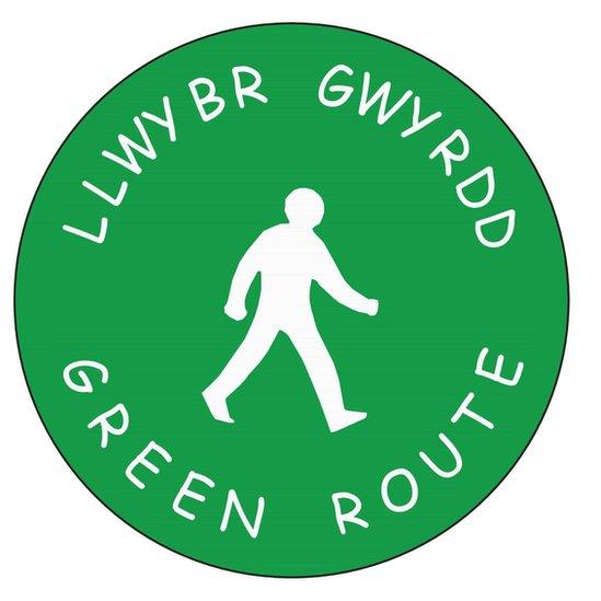 Logo llwybr gwyrdd