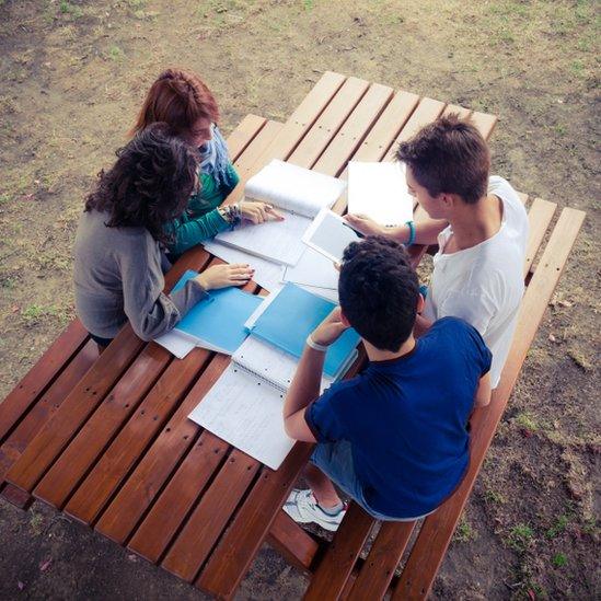 Students outside