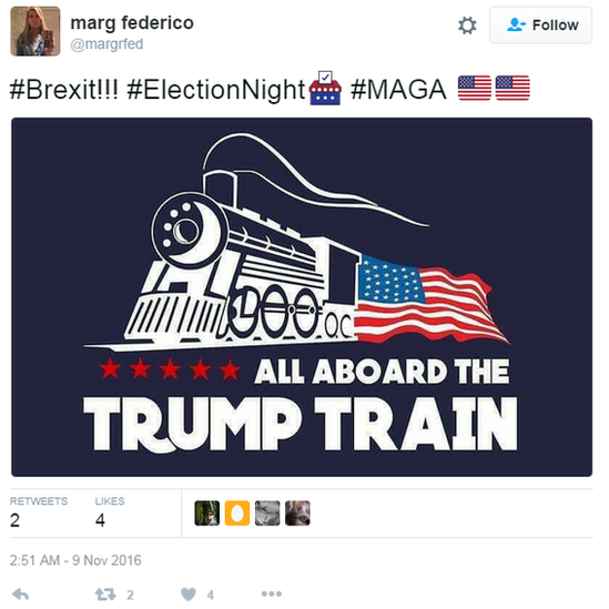 trump train tweet