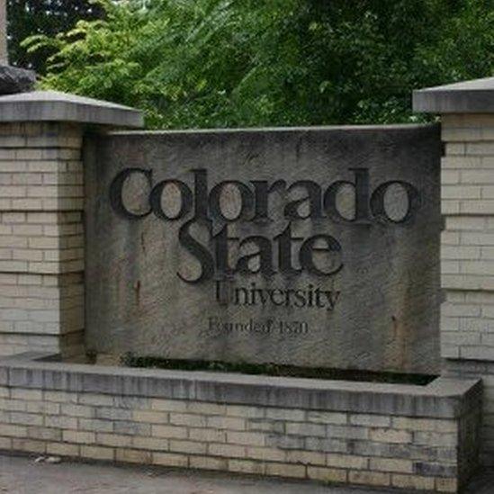 Colorado State University sign