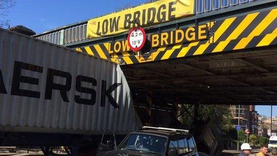 Low bridge crash